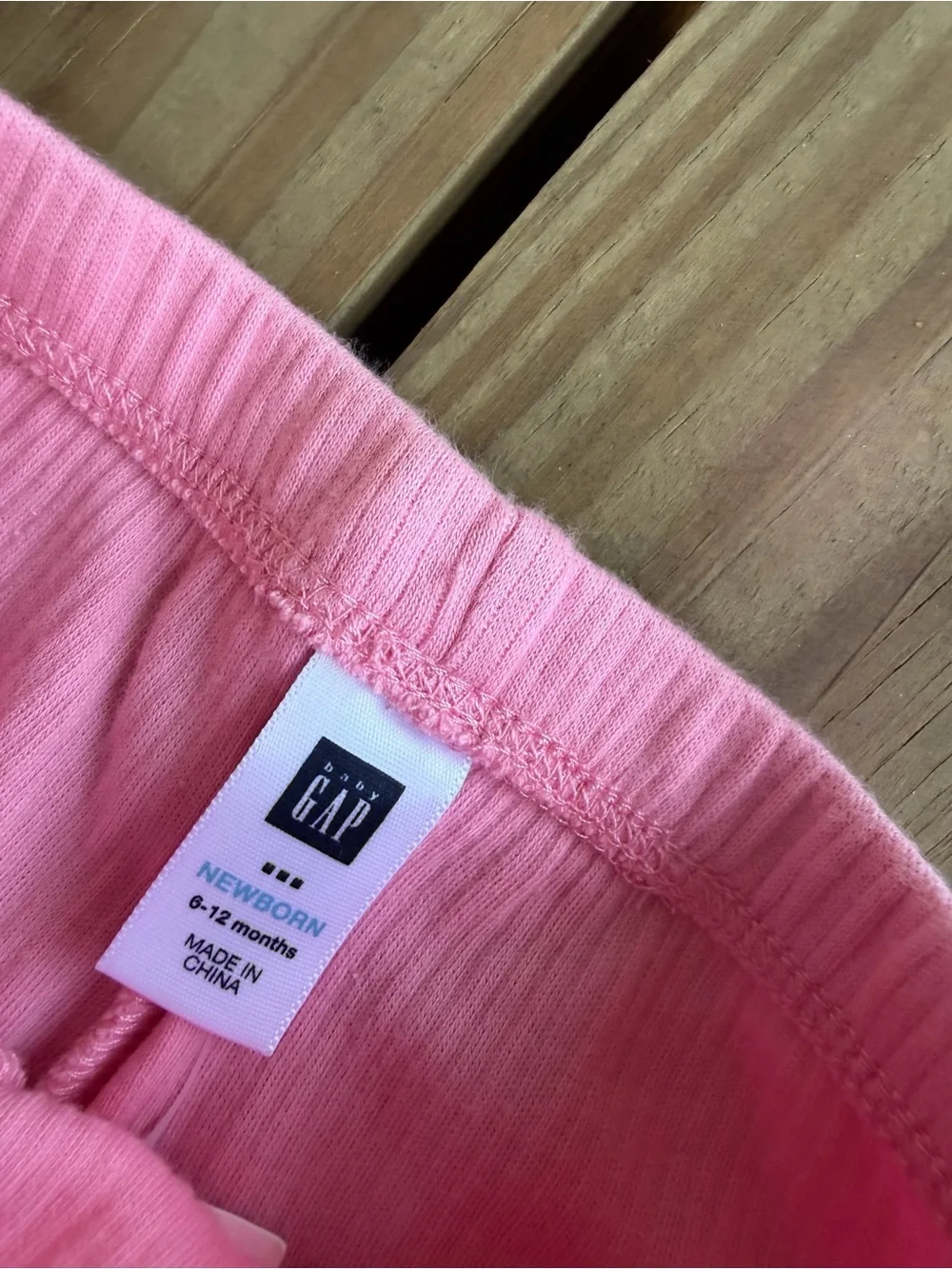 Baby Gap Girls 6-12M Pink Ribbed Pants Ruffle Pocket NWT